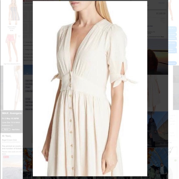 FP free people love of my life midi white dress - Picture 2 of 4